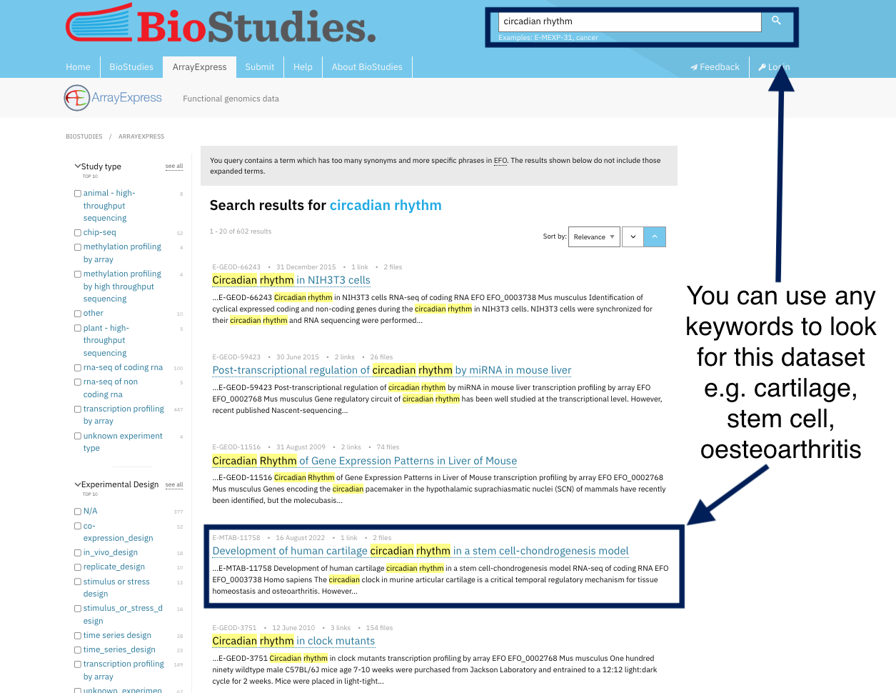 When you upload your dataset to a database, it can be curated and easily found using different keywords